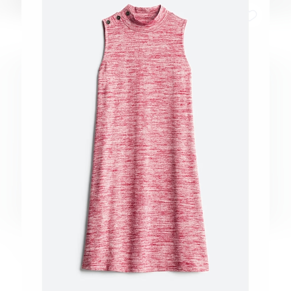 Market & Spruce Laverne Mock Neck Knit Dress - Space Dye - Sleeveless - Large